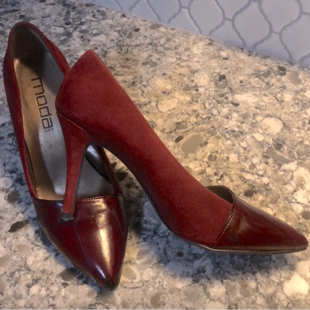 Moda Spana Patsy Burgundy Mixed Media Pumps